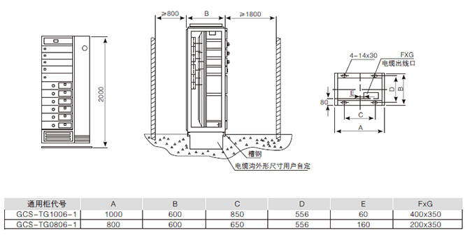 MCC 柜安裝示意圖